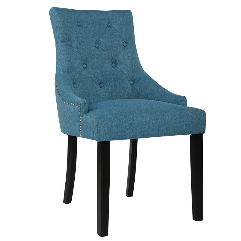 Winston Porter Elegant Tufted Fabric Upholstered Dining Chair MidBack & Reviews Wayfair